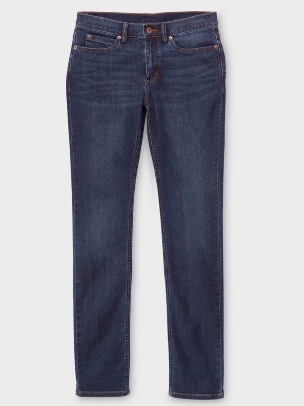 Duluth Trading Co Dark Blue Straight-Leg Women's Jeans Size 12 x 33 Tall NWOT